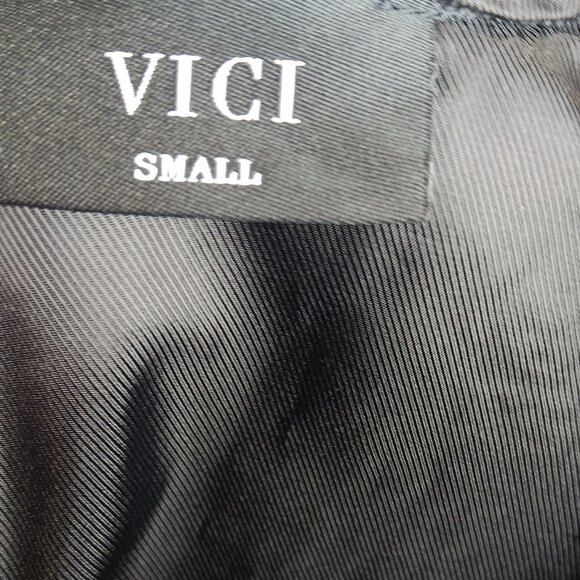 Vici Tweed Plaid Window Pane Knit Gold Trim Mini Dress Black and White Sz S - Picture 5 of 8